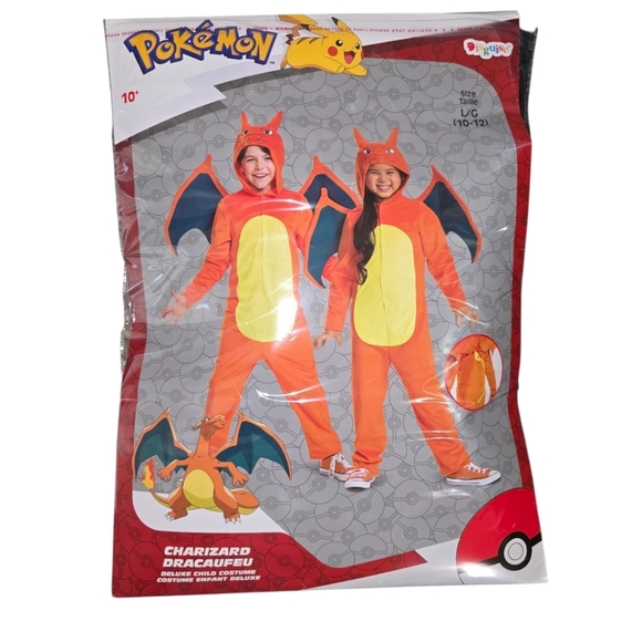 Pokemon Charizard Costume for Kids Size L 10/12 (Used) - Picture 1 of 8